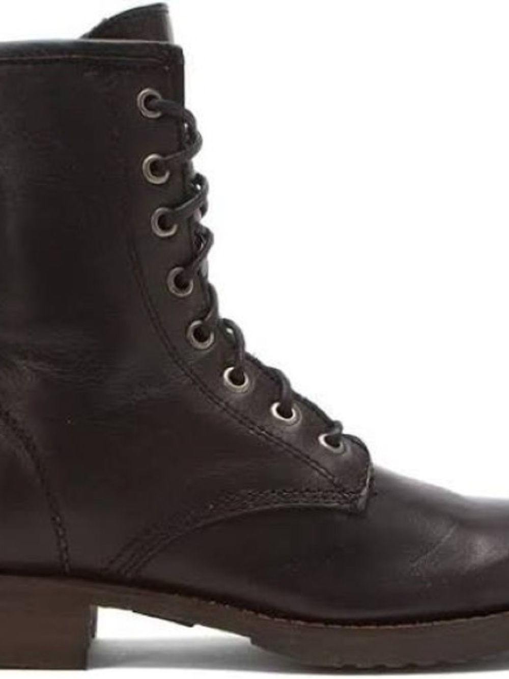 Frye Women's Veronica Distressed Black Combat Moto Boots - Picture 3 of 7